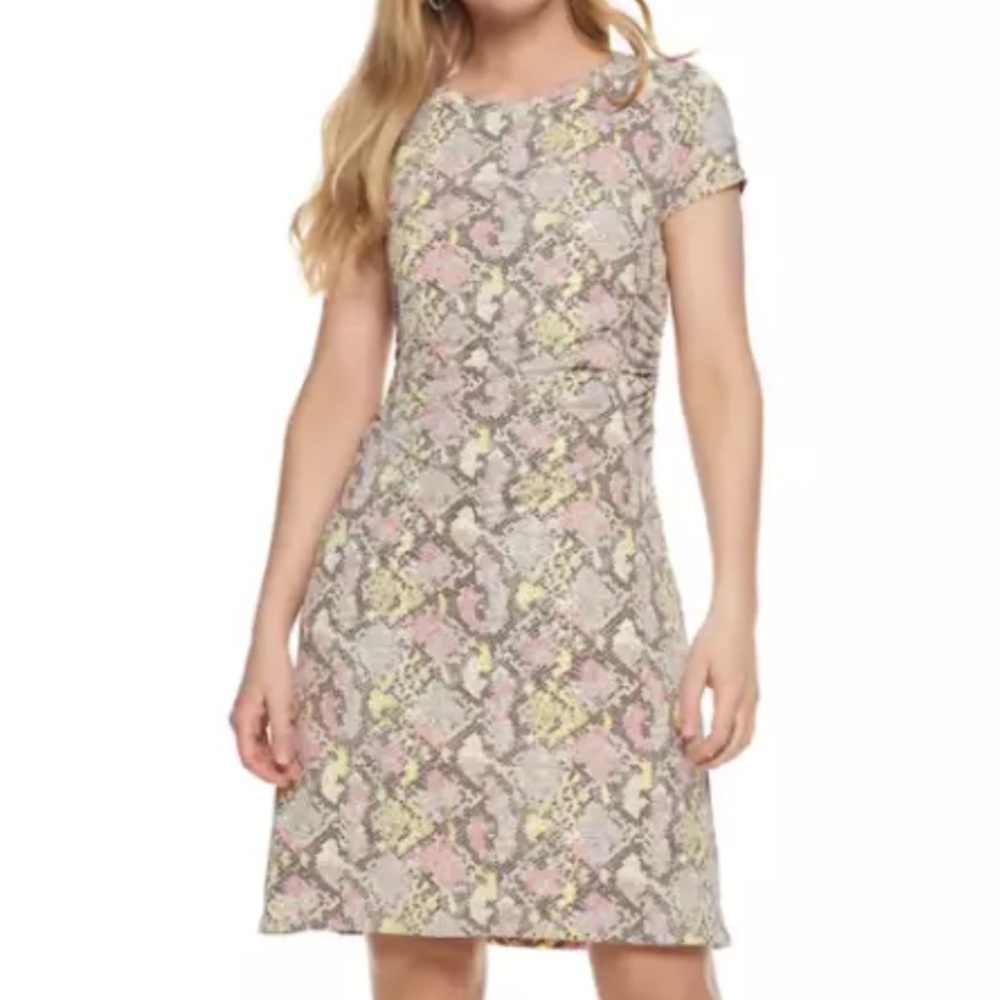 NWT. Nine West Multi Snake Print Spring Dresses Size Medium